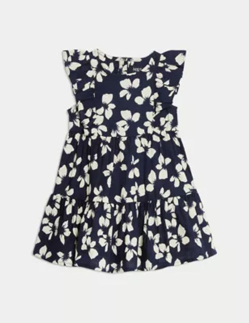 M&S Girls Pure Cotton Floral...