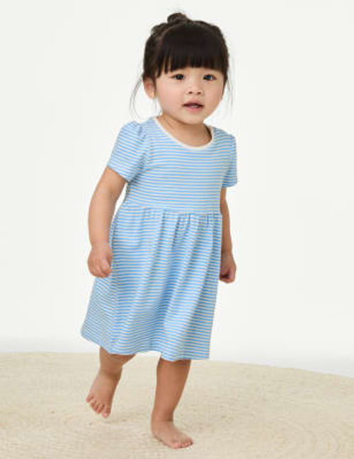 M&S Girls Pure Cotton Striped...