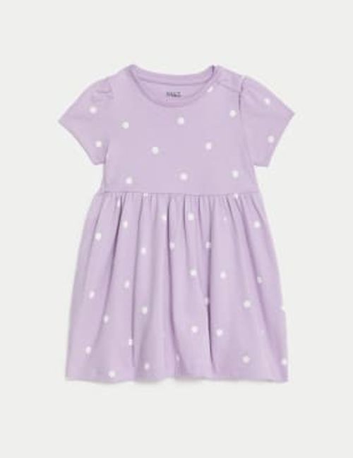 M&S Girls Pure Cotton Spotted...