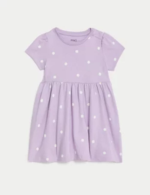 M&S Girls Pure Cotton Spotted...