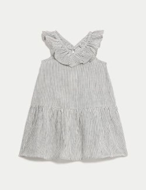 M&S Girls Cotton Rich Striped...