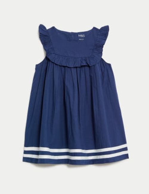 M&S Girls Pure Cotton Frill...