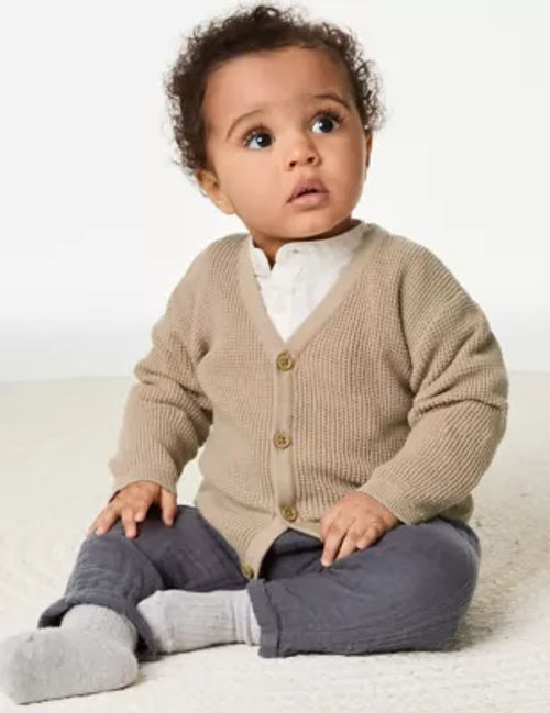 M&S Boys Pure Cotton Cardigan...