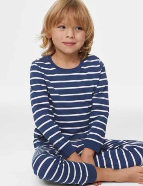 M&S Boys Pure Cotton Striped...