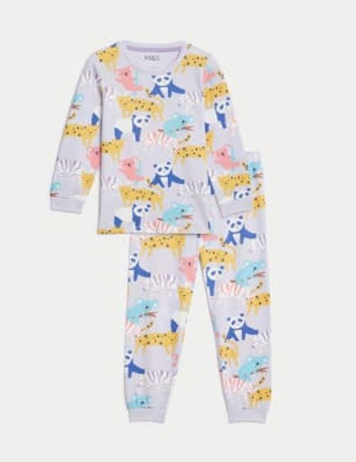 M&S Girls Pure Cotton Animal...