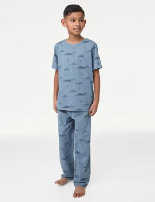 M&S Pure Cotton Bluey™ Pyjamas (1-7 Yrs) - 1-1+Y - Blue Mix, Blue Mix, Compare