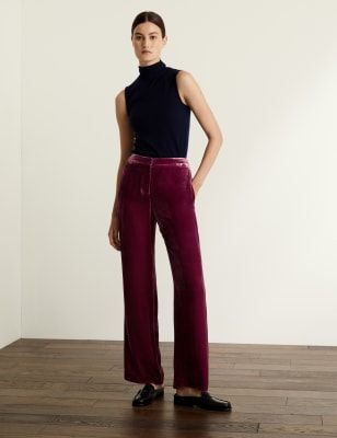 Moss Skinny Fit Velvet Dress Trousers Black at John Lewis  Partners