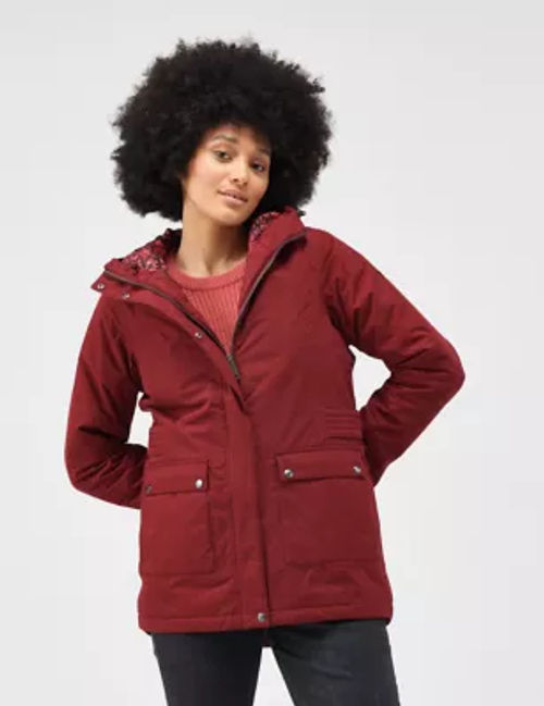 Regatta Women's Brenlyn Waterproof Hooded Raincoat - 18 - Red, Red,Yellow