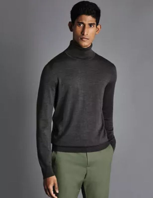 Pure Merino Wool Roll Neck Jumper