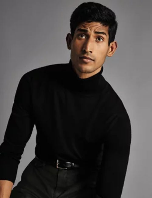 Pure Merino Wool Roll Neck Jumper