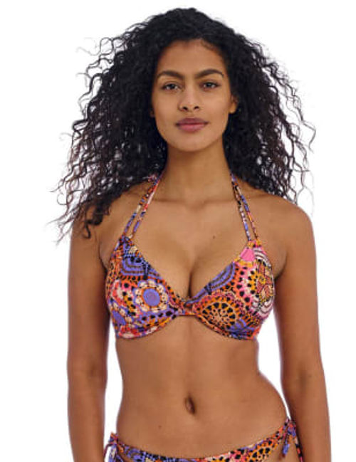 Freya Womens Santiago Nights Wired Halterneck Bikini Top - 30D - Multi, Multi