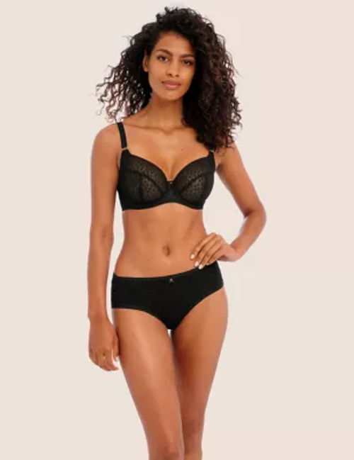 Freya Women's Offbeat Underwire Padded Half Cup, Black, 28D at   Women's Clothing store