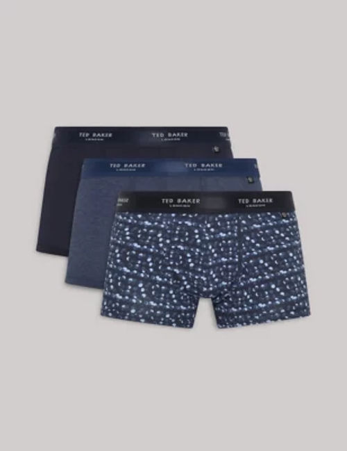 5pk Supima® Cotton Modal Geometric Print Trunks