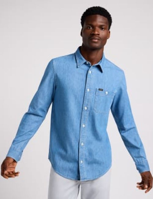 Lee Mens Denim Shirt - Blue,...