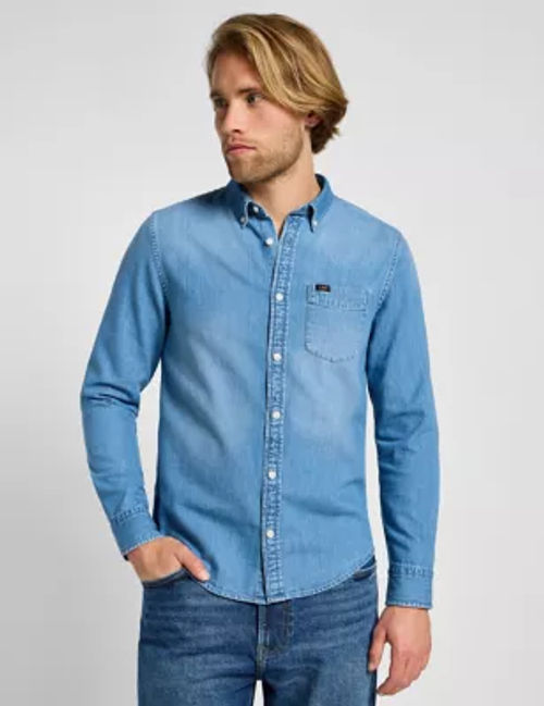 Lee Men's Denim Shirt - Blue,...