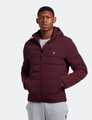 Burgundy lyle and scott jacket sale