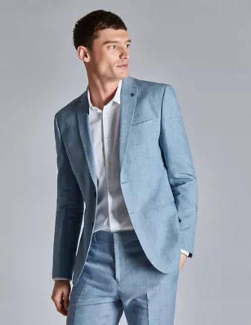 Ted Baker Mens Slim Fit Linen...