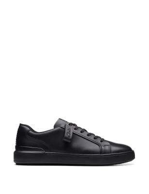 Clarks black trainers womens top