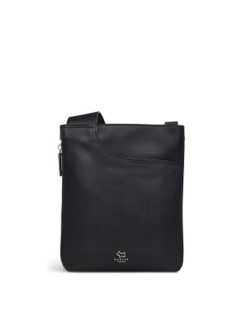 Radley Women's Pockets Leather Zip Around Cross Body Bag - Black, Black,Tan