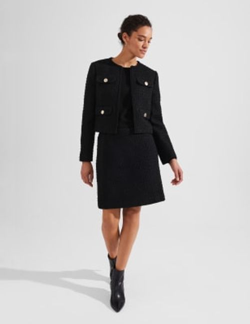 Hobbs Womens Tweed Collarless...