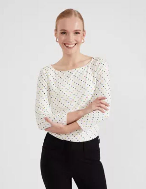 Hobbs Womens Polka Dot Top -...