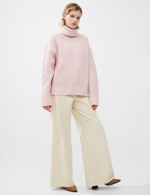 Ladies polo top neck jumpers m&s