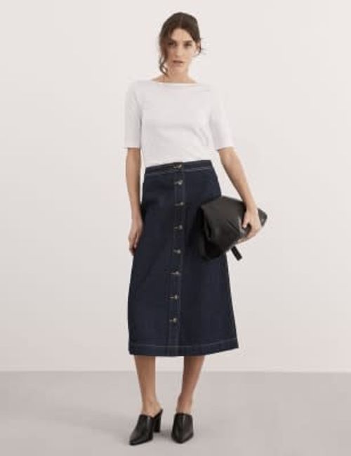 Jaeger Womens Denim Midi...