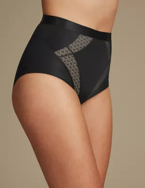 M&S Collection Medium Control Mesh Insert Full Brief Knickers