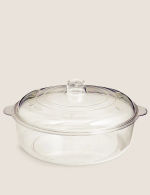 M&S Microwavable 1.25 Litre Lidded Casserole Dish - 1SIZE - Clear, Clear