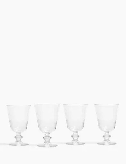 Set of 4 Maxim White Wine Glasses, M&S Collection