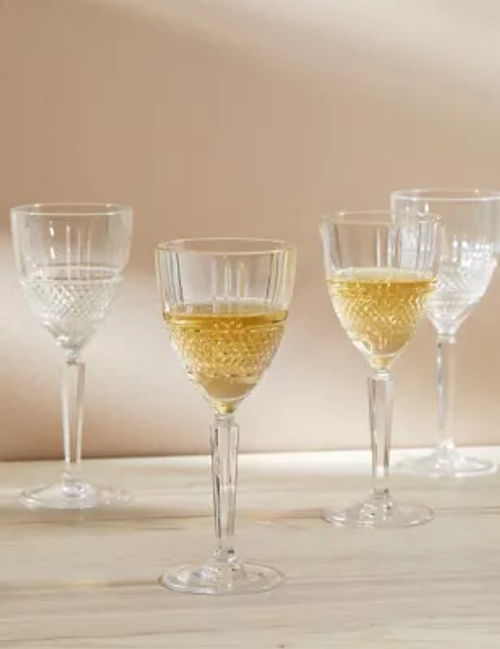 Set of 4 Maxim White Wine Glasses, M&S Collection