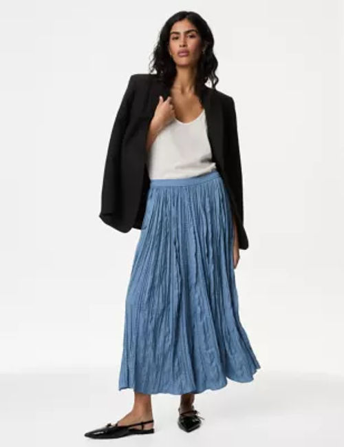 M&S Womens Textured Pleated...