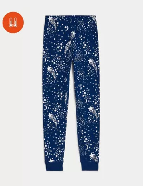 M&S Girls Heatgen™ Thermal Star Print Leggings (2-14 Yrs) - 7-8 Y