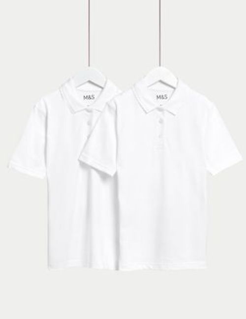 M&S Girls 2-Pack Stain Resist...