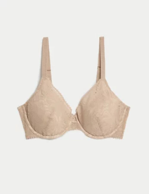 M&S Womens Flexifit™ Lace Wired Full Cup Bra A-E - 32A - Rose Quartz, Rose  Quartz,Black,White,Winter Turq, £22.00