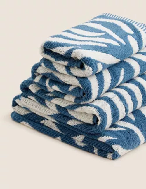 M&S Pure Cotton Wave Towel -...