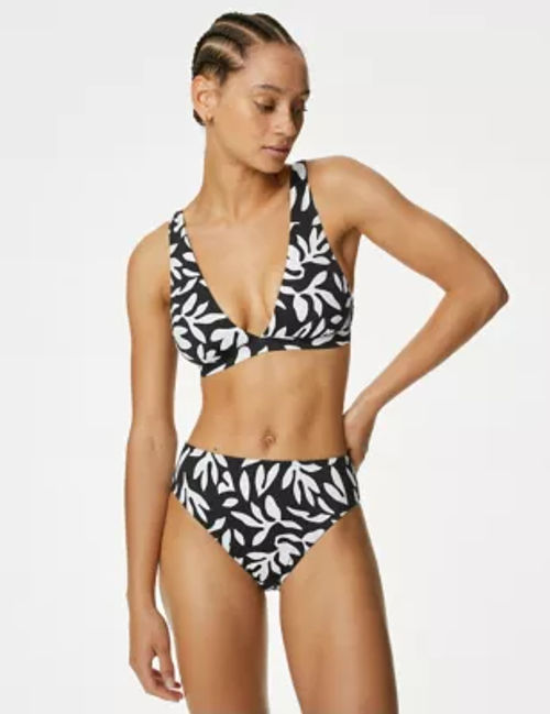 Tummy Control Printed Padded Tankini Top, M&S Collection