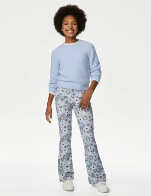 Wide Leg Denim Jeans (6-16 Yrs), M&S Collection