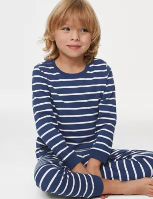 M&S Boys Pure Cotton Striped...