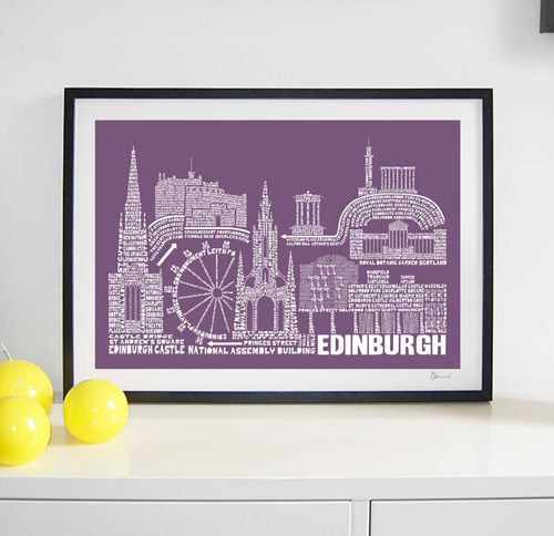 Edinburgh Skyline Typography...