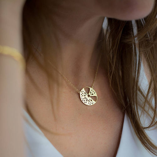 Seville Segment Pendant, Gold