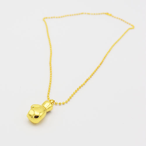 Personalised Boxing Glove Pendant/Necklace, Black/Gold/Silver