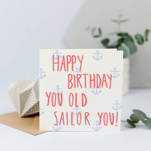 Old Sailor Birthday Card