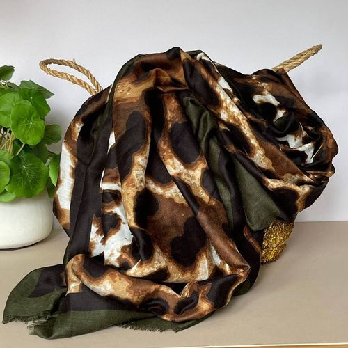 Impressions Beautiful Ambition Leopard Scarf in Camel