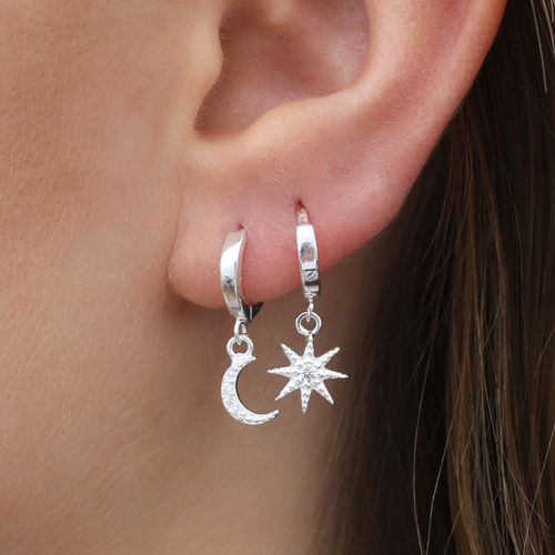 Star And Freshwater Pearl Hoop Earrings | £39.00 | Mirror Online