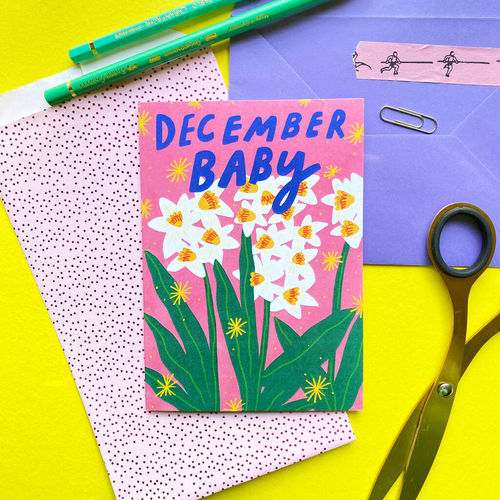 December Baby Greetings Card/...