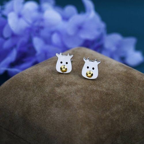 Reindeer Stud Earrings In...