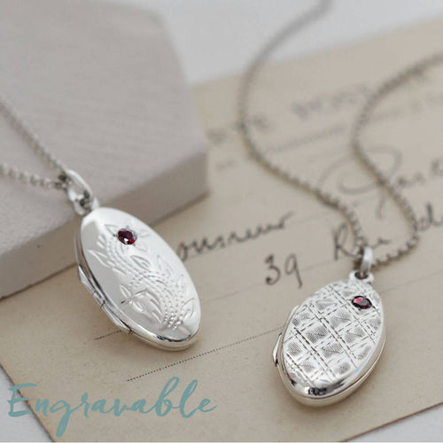 Sterling Silver Oval Locket...