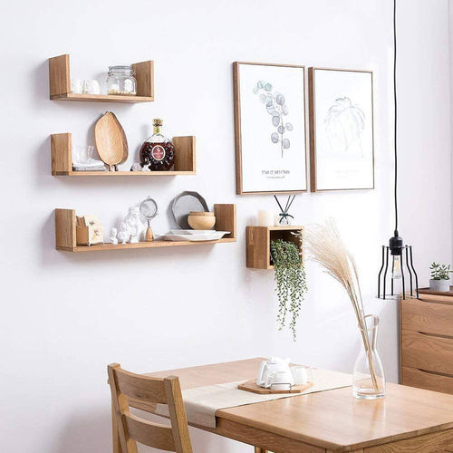 Corner Shelf Solid Oak Wood Floating Wall Mounted | £44.95 | Mirror Online