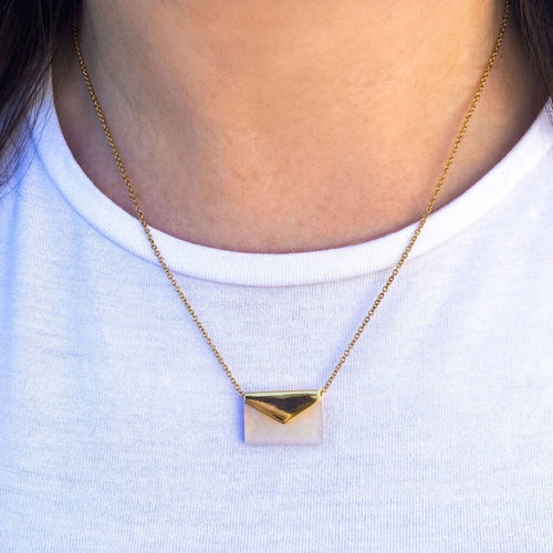 Gold Plated White Envelope...